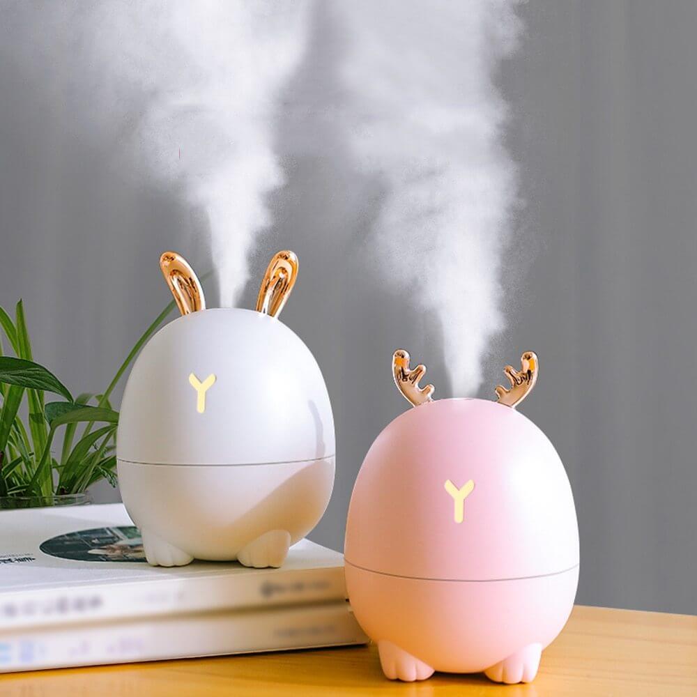 USB Humidifier Cartoon Deer Rabbit HumidifierOverview:
 
 Nano-atomization purifies the air and moisturizes the skin.
 
 New improvements and larger sprays.
 
 Stop dry burning and low noise, quiet business.
 
0My StoreMy StoreUSB Humidifier Cartoon Deer Rabbit Humidifier