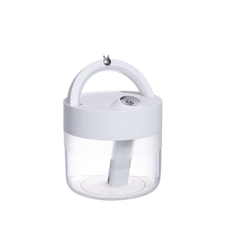 Humidifier dimming mute humidifierWorking voltage: DC5V
 
 Use power: 2.5W
 
 Working current: 400mA
 
 Battery capacity: 3000mAh
 
 Water tank capacity: 1000mL
 
 Color temperature: 3000K
 
 Spray v0My StoreMy StoreHumidifier dimming mute humidifier