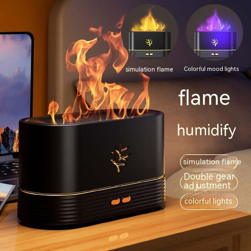 Flame Humidifier USB Smart Timing LED Electric Aroma Diffuser SimulatiOverview:


 Realistic Flame Effects: The combination of LED lights and fog produces a realistic flame effect, just like a fire burning in a fireplace.
 
 Red and bl0My StoreMy StoreFlame Humidifier USB Smart Timing LED Electric Aroma Diffuser Simulation Fire Night Lamp Home Decor