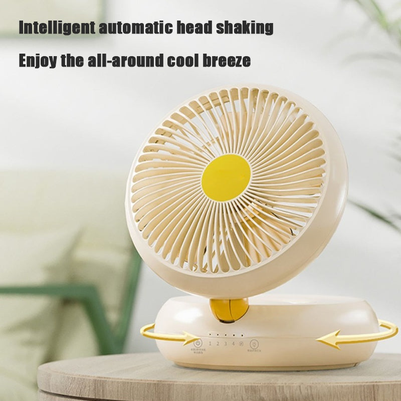 Rechargeable Remote Controlled table Fan with Auto Oscillation 90 Foldable - 4 Speed