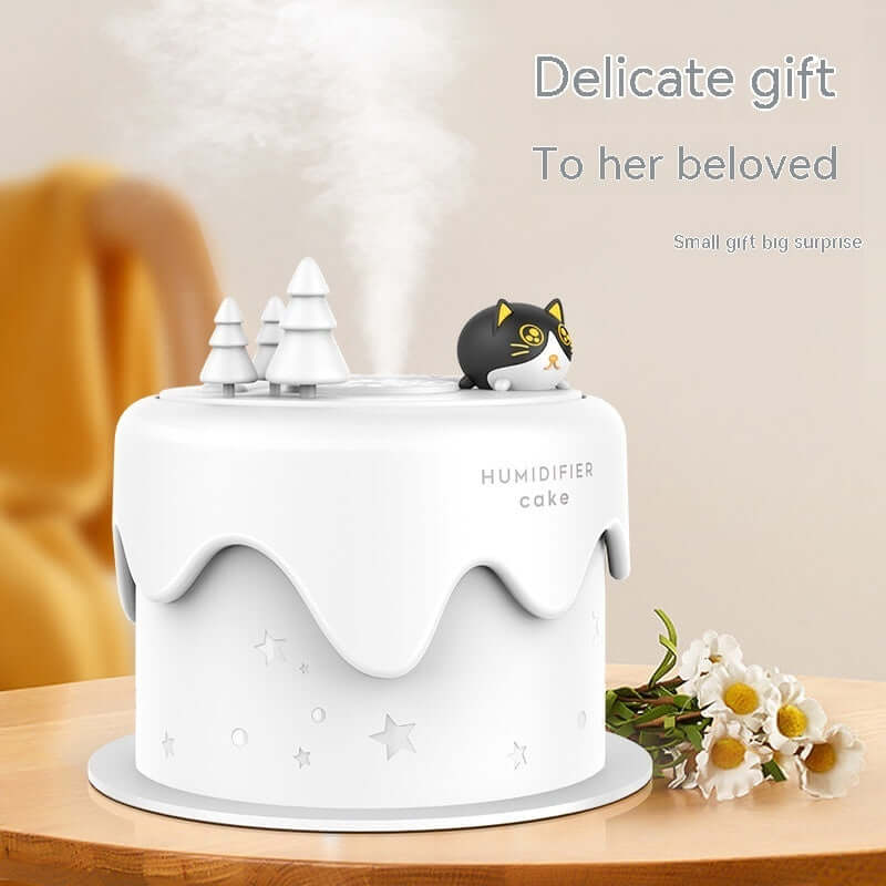 Cake Mini Humidifier Household Silent DesktopProduct information:
 
 Power type: USB
 
 Color: white-usb plug-in type, pink-usb plug-in type, white and green-usb plug-in type, white-battery type, pink-battery t0My StoreMy StoreCake Mini Humidifier Household Silent Desktop