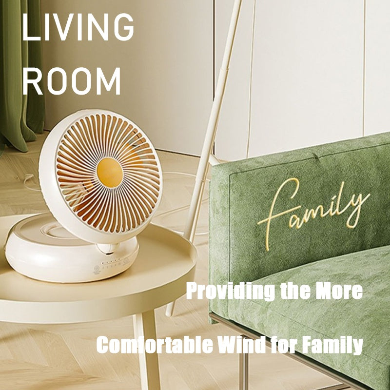 Rechargeable Remote Controlled table Fan with Auto Oscillation 90 Foldable - 4 Speed