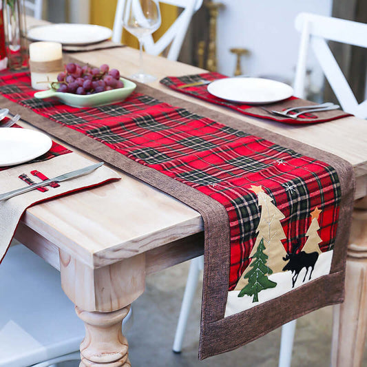 Table cloth tea table table flagProduct Name: Christmas cloth meal flag
 
 Product size: 35 * 180cm
 
 Product color: multicolor
 
 Weight: about 281g
 
 Application: for home, shopping mall and ro0My StoreMy StoreTable cloth tea table table flag