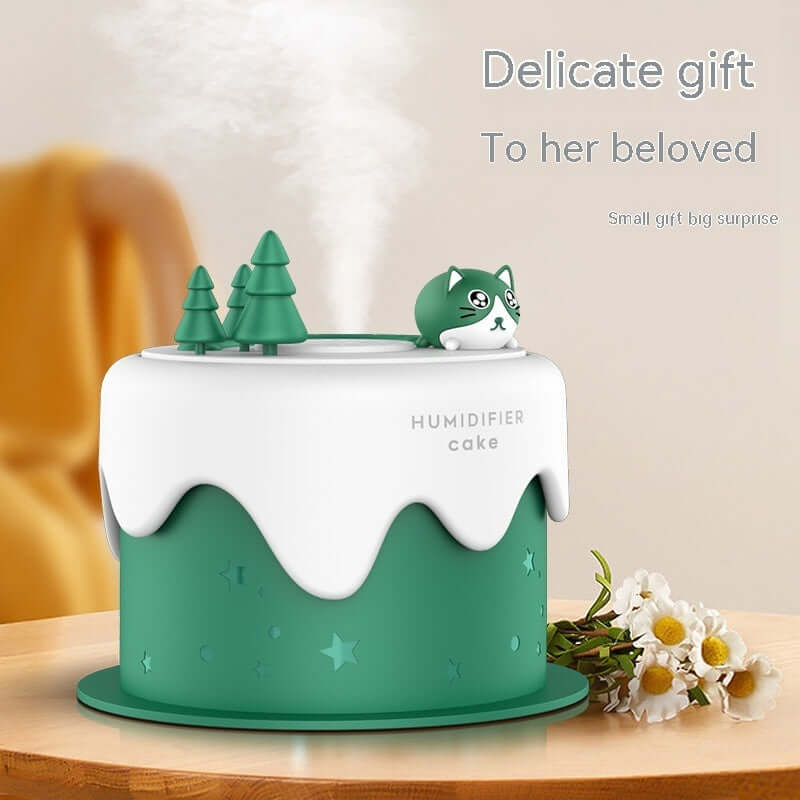 Cake Mini Humidifier Household Silent DesktopProduct information:
 
 Power type: USB
 
 Color: white-usb plug-in type, pink-usb plug-in type, white and green-usb plug-in type, white-battery type, pink-battery t0My StoreMy StoreCake Mini Humidifier Household Silent Desktop