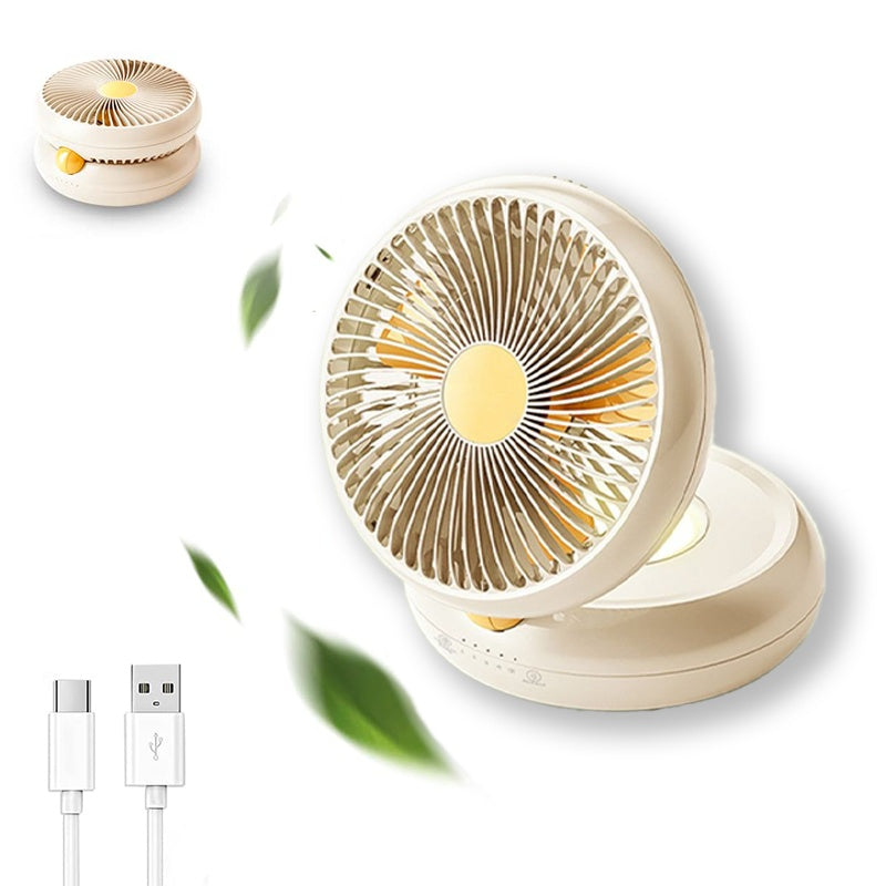 Rechargeable Remote Controlled table Fan with Auto Oscillation 90 Foldable - 4 Speed