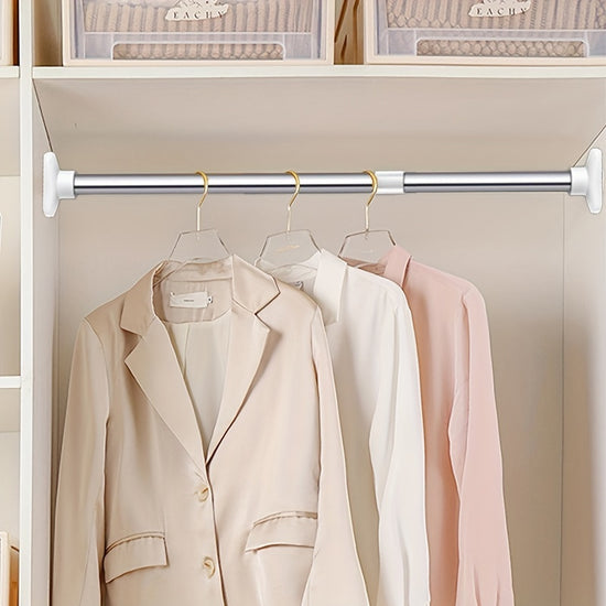  Telescopic Metal Closet Rod  MultiPurpose Durable Hanging Rack